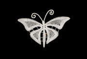 Čipka motiv metulj